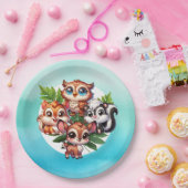 Es ist ein Junge | Woodland Creatures Babydusche Pappteller (Party)