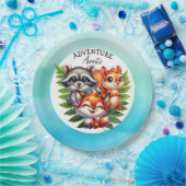 Es ist ein Junge | Woodland Creatures Babydusche Pappteller (Party)