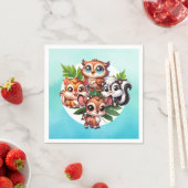 Es ist ein Junge | Woodland Creatures Babydusche Serviette (Beispiel)