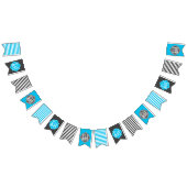 Es ist ein Jungen-blaue und graue Wimpelkette (Alle)