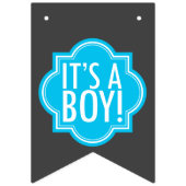 Es ist ein Jungen-blaue und graue Wimpelkette (Zweite Fahne)