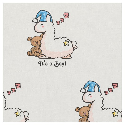 Es ist ein Jungen-Lama! Stoff (Nahaufnahme)