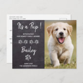 Es ist ein Jungtier-Welpenhund Ankündigungspostkarte (Vorne/Hinten)