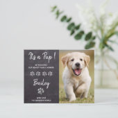 Es ist ein Jungtier-Welpenhund Ankündigungspostkarte (Stehend Vorderseite)