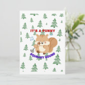 Es ist ein komisches Quietschgeräusch Feiertagskarte (Stehend Vorderseite)