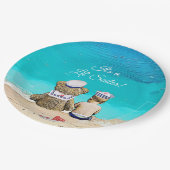 Es ist ein Lil' Sailor, Boy's Baby Shower Nautical Pappteller (Schrägansicht)