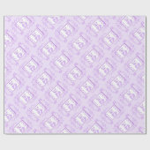 Es ist ein Lila Girl Footprints Papier Geschenkpapier (Flach)