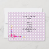 Es ist ein Lila Party Einladung (Rückseite)