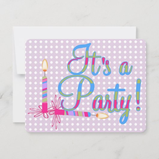 Es ist ein Lila Party Einladung (Vorderseite)