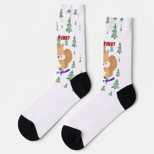Es ist ein lustiger quietschender Ton Socken (Linkes Detail)