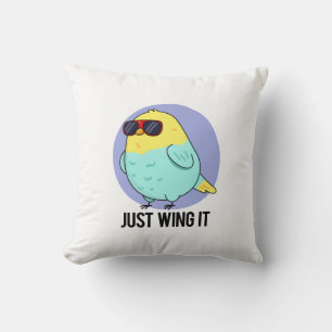 Es ist ein lustiger Vogelpuffer Kissen
