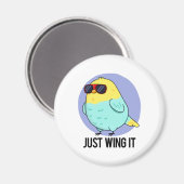 Es ist ein lustiger Vogelpuffer Magnet (Vorderseite/Rückseite)