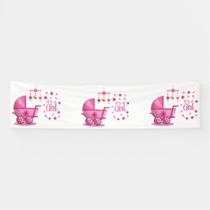 Es ist ein Mädchen 2.5x10 Vinyl Banner