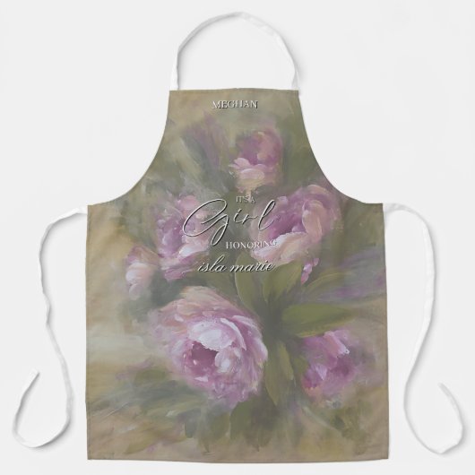 Es ist ein Mädchen (3 Größen) Schürze (Vorderseite)