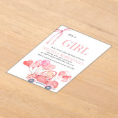 Es ist ein Mädchen! Acryleinladungen (Ablage )