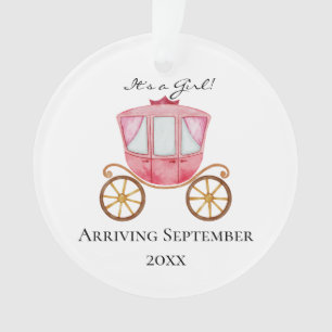 Es ist ein Mädchen! Ankündigung der Pink Carriage Ornament