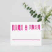 Es ist ein Mädchen Ankündigungspostkarte (Stehend Vorderseite)