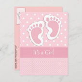 Es ist ein Mädchen Ankündigungspostkarte (Vorne/Hinten)