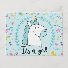 Es ist ein Mädchen Ankündigungspostkarte