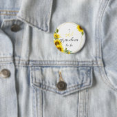 Es ist ein Mädchen! Aquarellblume Oma-to-be Button (Beispiel)