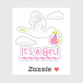 Es ist ein Mädchen! Aufkleber (Blatt)