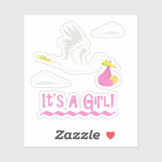 Es ist ein Mädchen! Aufkleber (Blatt)