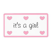 Es ist ein Mädchen Aufkleber von dalDesignNZ (Vorne)