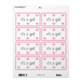 Es ist ein Mädchen Aufkleber von dalDesignNZ (Vorne)