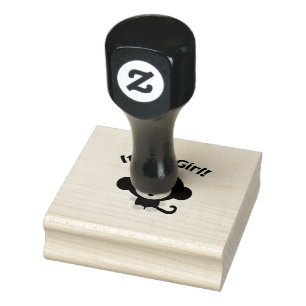 Es ist ein Mädchen-Baby-Affe Gummistempel