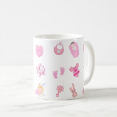 Es ist ein Mädchen! Baby Birth, Baby Dusche Gesche Kaffeetasse (VorderseiteRechts)