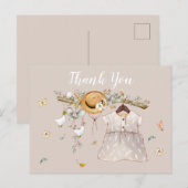 Es ist ein Mädchen Baby Dusche Danke Postcard Postkarte (Vorne/Hinten)