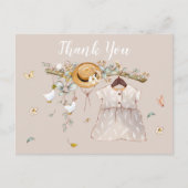 Es ist ein Mädchen Baby Dusche Danke Postcard Postkarte (Vorderseite)