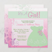 Es ist ein Mädchen-Baby-Dusche Einladungs-Pastell- Einladung (Vorne/Hinten)