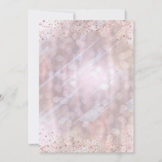 Es ist ein Mädchen-Baby-Dusche Shimmery Pearl Einl Einladung (Rückseite)