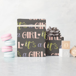 Es ist ein Mädchen Baby Geschenkpapier
