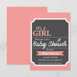 ES IST EIN MÄDCHEN | Baby Shower Einladung