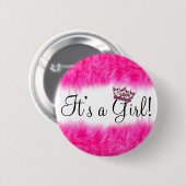  „Es ist ein Mädchen!“ Baby-Tiara Button (Vorne & Hinten)