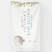 Es ist ein Mädchen | Babydusche Begrüßungsbanner Banner (Vertikal)