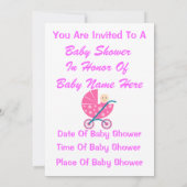 Es ist ein Mädchen: Babydusche Einladung (Rückseite)