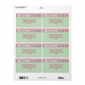 Es ist ein Mädchen, Babydusche-Fevor-Labels (Vorne)