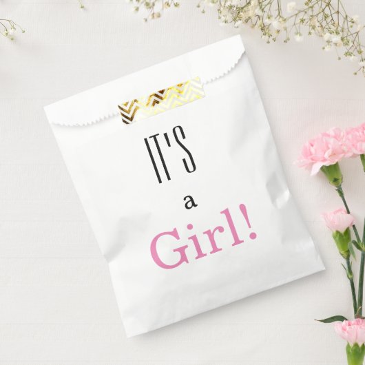 Es ist ein Mädchen! Babydusche Gastgeschenk Bag Geschenktütchen (Versiegelt)