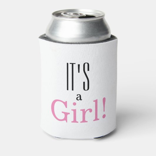 Es ist ein Mädchen! Babydusche Gastgeschenk kann k Dosenkühler (Kanne Rückseite)