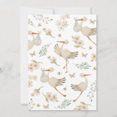 Es ist ein Mädchen! Babyparty Einladung (Rückseite)