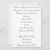 Es ist ein Mädchen! Babyparty-Einladungen Einladung (Rückseite)