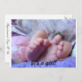 Es ist ein Mädchen! Babyparty-Einladungen Einladung (Vorne/Hinten)