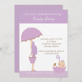 {es ist ein Mädchen!}, Babypartyeinladung Einladung (Vorne/Hinten)