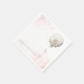 Es ist ein Mädchen | Balloon Baby Dusche Personali Serviette (Ecke)