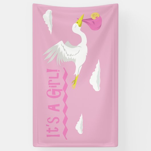 Es ist ein Mädchen! Banner (Vertikal)