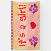 Es ist ein Mädchen! Banner (Vertikal)