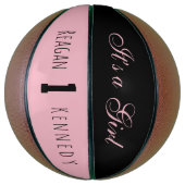 Es ist ein Mädchen Basketball (Vertikal)